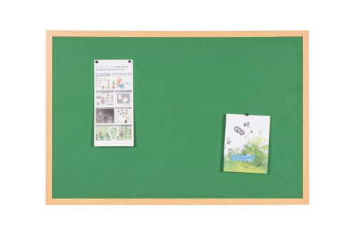Bi-Office Earth-It Executive Green Felt Noticeboard Oak Wood Frame 900x600mm - FB0744239 43954BS Buy online at Office 5Star or contact us Tel 01594 810081 for assistance