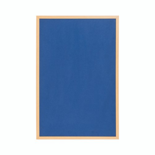 Bi-Office Earth-It Executive Blue Felt Noticeboard Oak Wood Frame 1200x900mm - FB1443239 43975BS Buy online at Office 5Star or contact us Tel 01594 810081 for assistance