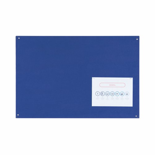 Bi-Office Blue Felt Noticeboard Unframed 1200x900mm - FB1443397 Pin Boards 45536BS