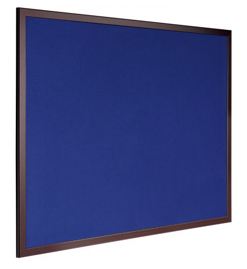 Bi-Office Earth-It Blue Felt Noticeboard Cherry Wood Frame 1200x900mm - FB1443653 Bi-Silque