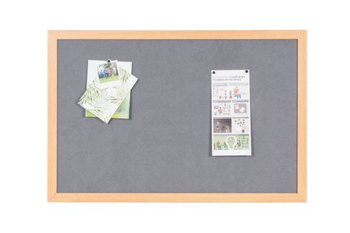 Bi-Office Earth-It Grey Felt Noticeboard Oak Wood Frame 1800x1200mm - FB8542233 45557BS Buy online at Office 5Star or contact us Tel 01594 810081 for assistance