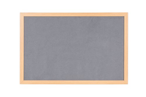 Bi-Office Earth-It Grey Felt Noticeboard Oak Wood Frame 1800x1200mm - FB8542233 Pin Boards 45557BS
