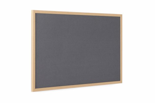 Earth Executive Felt Noticeboard 180x120cm Grey Oak MDF Frame FB8542239