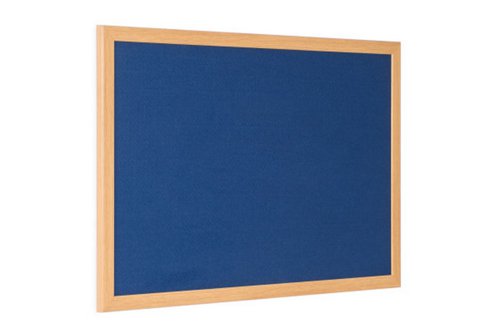 Earth Prime Felt Noticeboard 180x120cm Blue Oak MDF Frame FB8543233