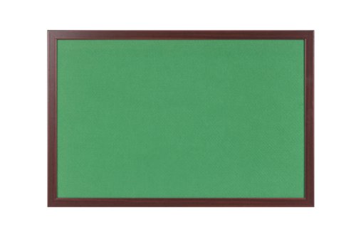 Bi-Office Earth-It Green Felt Noticeboard Cherry Wood Frame 1800x1200mm - FB8544653