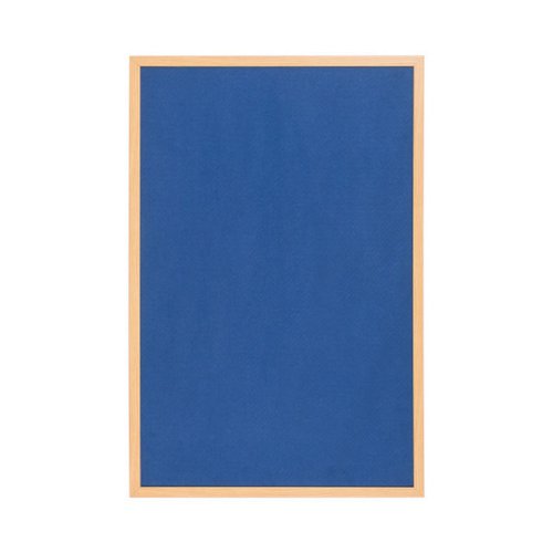 Bi-Office Earth Blue Felt Notice Board 22mm Oak Frame 2400x1200mm - FB8643239 24289BS