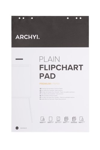 Archyi. Flipchart Pad; 65x98cm; Plain (5 Pack)