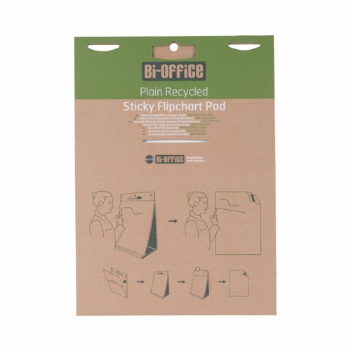 Bi-Office Earth-it Recycled Tabletop Flipchart Pad Self Stick A1 20 Sheets (Pack 6) - FL1420403 Bi-Silque