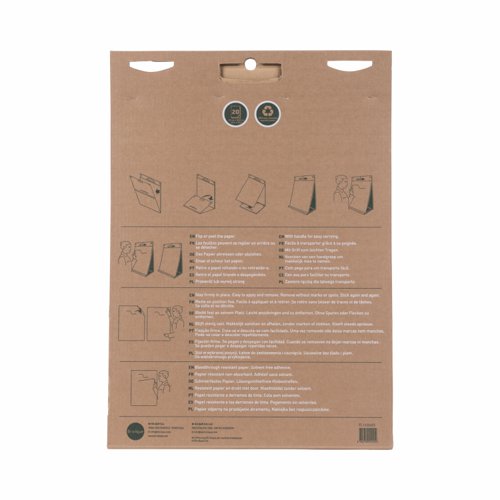 Bi-Office Earth-it Recycled Tabletop Flipchart Pad Self Stick A1 20 Sheets (Pack 6) - FL1420403 69077BS