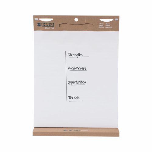 69077BS | The sheets of this flipchart pad are made from 100% recycled paper, which after use should be sent again for recycling.