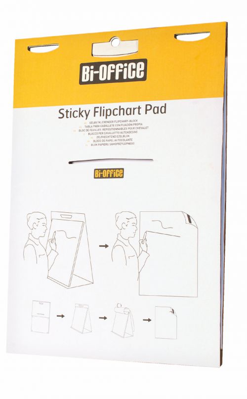 Bi-Office Table Top Self-Stick Flipchart Pads 20sheets FL148303