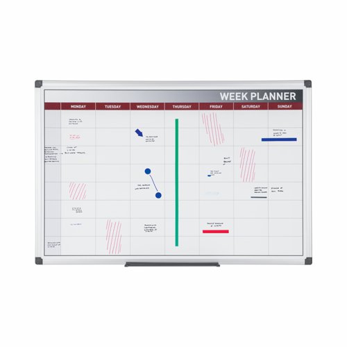 Bi-Office Magnetic Week Planner 900x600mm GA0333170 BQ07333 Buy online at Office 5Star or contact us Tel 01594 810081 for assistance