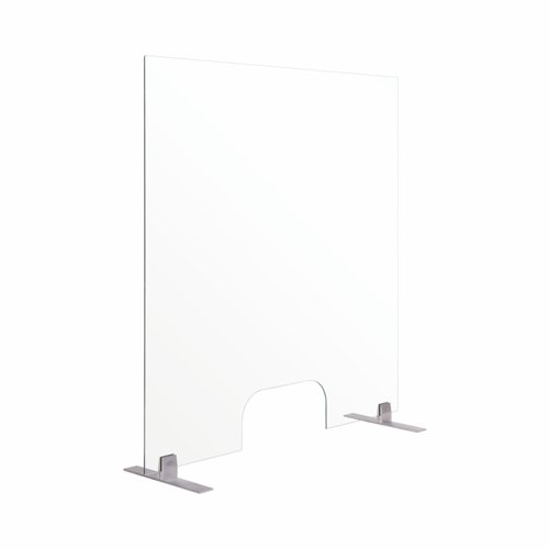 Bi-Office Frameless Separation Screen With Glass Panels; 60x90cm