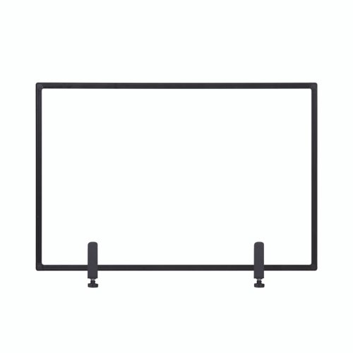 Bi-Office Protector Board W/Clamps Blk Alu Frm 900x600