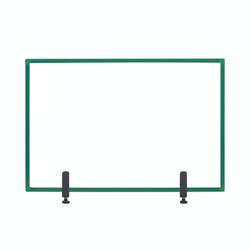 Bi-Office Protector Board W/Clamps Green Alu Frm 900x600