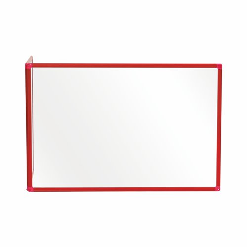 Bi-Office Duo Glass Board 600mm  900x600Red Alu Frm