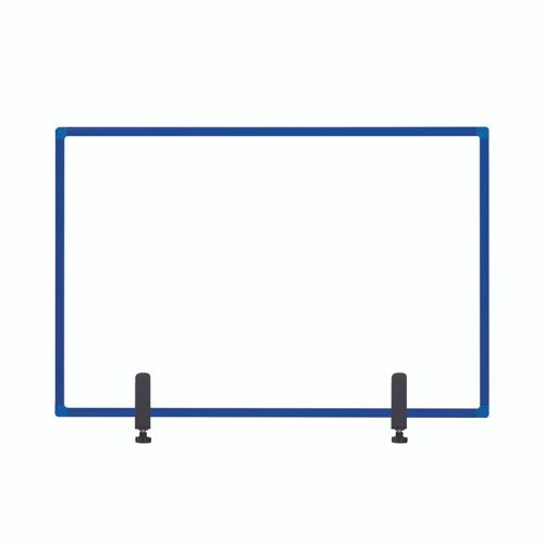 Bi-Office Protector Board W/Clamps Blue Alu Frm 1200x900