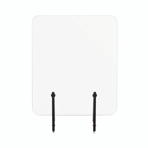 Bi-Office Transparent Frameless Glass Desk Divider 1400x900mm