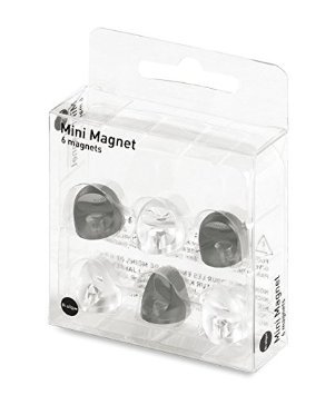 Bi-Office Mini Magnets [Pack of 6]