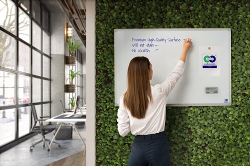 Earth Maya Magnetic Whiteboard 60x45cm Lacquered Steel Surf Aluminium Frame MA0207790