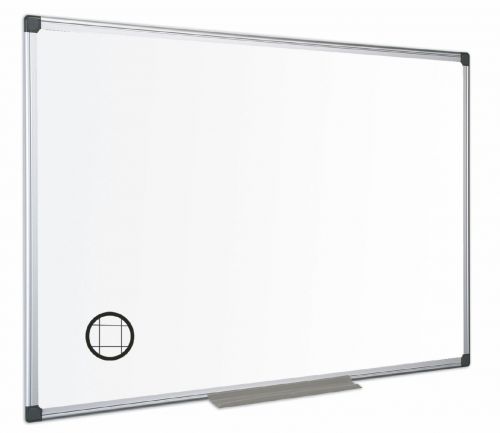 Bi-Office Maya Gridded Double Sided Non Magnetic Whiteboard Melamine Aluminium Frame 1500x1200mm - MA1221170 Drywipe Boards 45774BS