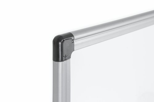Bi-Office Maya Magnetic Melamine Whiteboard Grey Plastic Frame 600x450mm - MB0407186 Bi-Silque