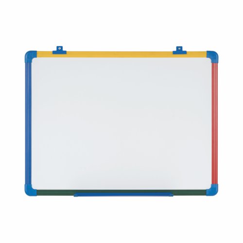 BiSilque Schoolmate Board Multi Colour Frame Lacquered Steel 600x450 Drywipe Boards NB9412