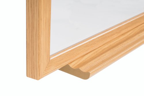 Bi-Office Earth-It Non Magnetic Melamine Whiteboard Oak Wood Frame 900x600mm - MB07002319 Drywipe Boards 68909BS