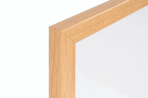 Bi-Office Earth-It Non Magnetic Melamine Whiteboard Oak Wood Frame 1200x900mm - MB14002318