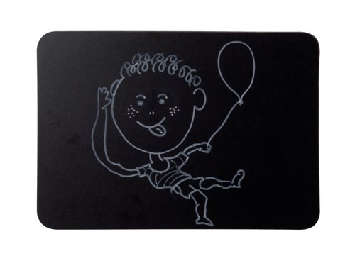 Bi-Office Frameless Laptop Chalkboard - A3 - Non, Magnetic Surface, Round Corners Board