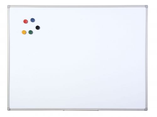 Bi-Office Maya Non Magnetic Melamine Whiteboard Grey Plastic Frame 1200x1800mm - MB8512186 45914BS Buy online at Office 5Star or contact us Tel 01594 810081 for assistance