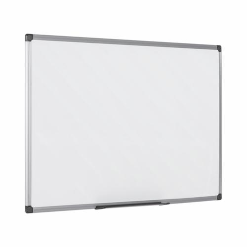 Bi-Office Maya Magnetic Melamine Whiteboard Grey Plastic Frame 2400x1200mm - MB8606186 Bi-Silque