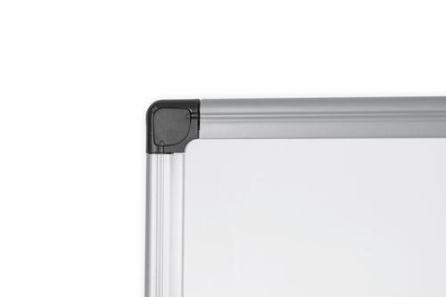 Bi-Office Maya Magnetic Melamine Whiteboard Grey Plastic Frame 2400x1200mm - MB8606186 Bi-Silque