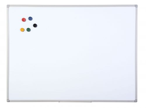 Bi-Office Maya Non Magnetic Melamine Whiteboard Grey Plastic Fame 2400x1200mm