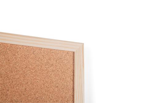 Bi-Office Cork Noticeboard Pine Wood Frame 400x300mm - MC010012010