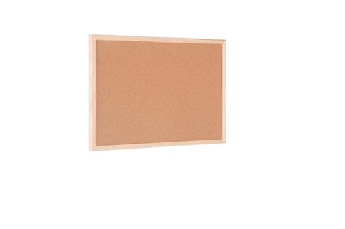 Bi-Office Cork Noticeboard Pine Wood Frame 600x400mm - MC030012010 49127BS Buy online at Office 5Star or contact us Tel 01594 810081 for assistance