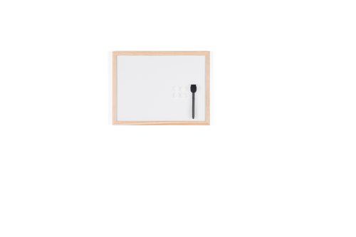 Bi-Office Magnetic Whiteboard 400x300mm Wood Trim Code MM01001010 - 437-01201