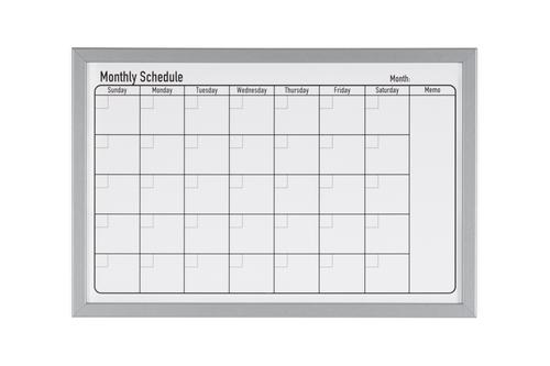 Bi-Office Magnetic Monthly Planner Whiteboard Grey Frame 60x40cm MM03062839