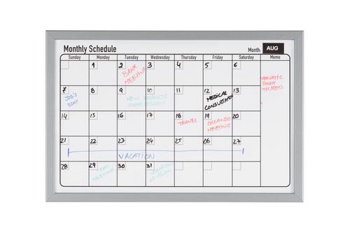 Bi-Office Magnetic Monthly Planner Whiteboard Grey Frame 60x40cm MM03062839