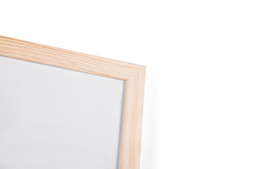 Bi-Office Non Magnetic Melamine Whiteboard Pine Wood Frame 400x300mm - MP01001010 Drywipe Boards 49155BS