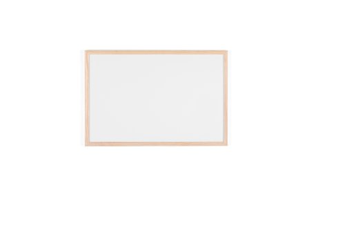 Bi-Office Non Magnetic Melamine Whiteboard Pine Wood Frame 600x400mm - MP03001010 49148BS