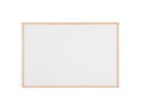 Bi-Office Non Magnetic Melamine Whiteboard Pine Wood Frame 900x600mm - MP07001010 49141BS