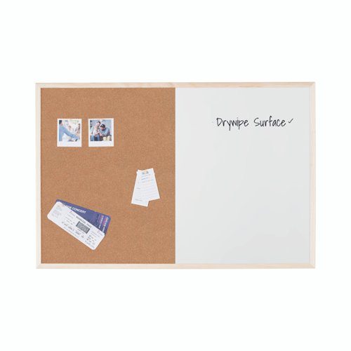 Bi-Office Cork and Drywipe Combination Board 600x400mm MX03001010 BQ23010 Buy online at Office 5Star or contact us Tel 01594 810081 for assistance
