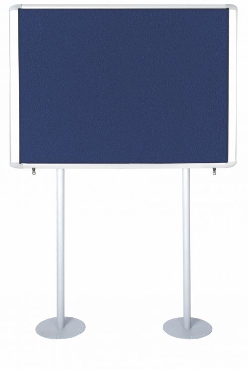 Bi-Office External Post-Mounted Display Case Blue 12 x A4 (874x2010mm) OMB370207760
