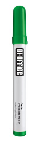 Bi-Office Drywipe Markers; Green; Box of 10