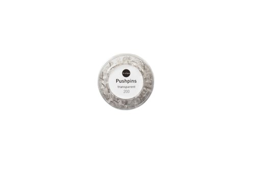 Bi-Office Push Pins Transparent (Pack 200) - PI0326