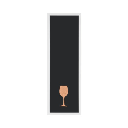 Bi-Office Essentials Vino Combo Slim Chalkboard - 200 x 600 mm - Non-Magnetic and Cork Surface, White MDF Frame