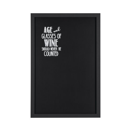 Bi-Office Essentials Quote Chalkboard - 600 x 400 mm - Non-Magnetic Surface, Black Frame