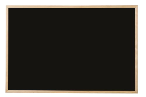Bi-Office Basic Chalkboard; Black Non-Magnetic Chalk Surface; Pine Frame; 900x600mm