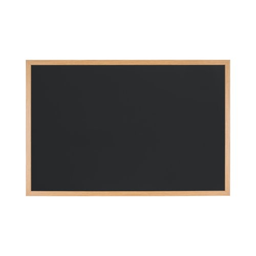 Bi-Office Optimum Chalkboard - 900 x 600 mm - Non-Magnetic Surface, Oak MDF Frame